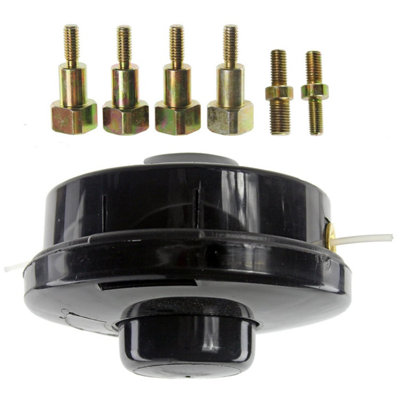 Spares 2 Go Dual 2 Line Petrol Strimmer Trimmer Brushcutter Bump Feed Spool Head (Standard Fitting) from B&Q