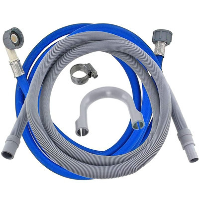 Spares2Go Fill Hose + Drain Extension Kit For Washing Machine Or Dishwasher (2.5M + 3.5M) from B&Q