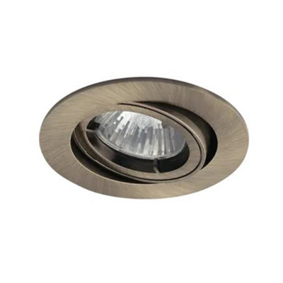 Ansell Atlg/sc Twistlock Gimbal Tilt Downlight Gu10Satin Chrome from B&Q