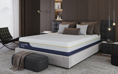 Luna 4000 Plush Gel Memory Pocket Hybrid Mattress Small Double from B&Q