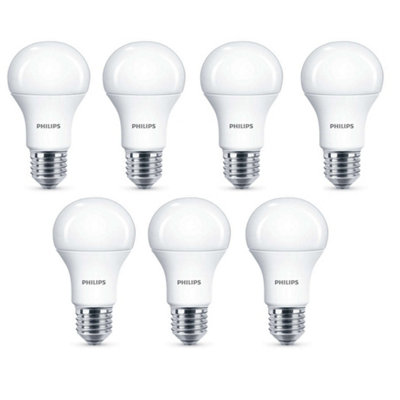 7X Philips Led Frosted E27 75W Warm White Edison Screw Light Bulbs Lamp 1055Lm from B&Q
