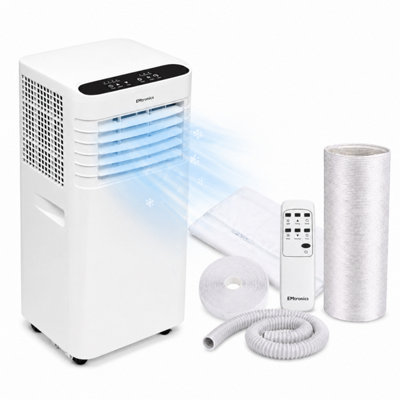 Emtronics 9000Btu Portable Air Conditioner Dehumidifier Fan And Window Vent Kit from B&Q