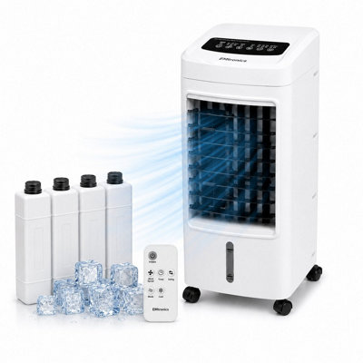 Emtronics Portable Fan Evaporative Air Cooler Conditioner / Humidifier With Timer And 4 Litre Water Tank from B&Q
