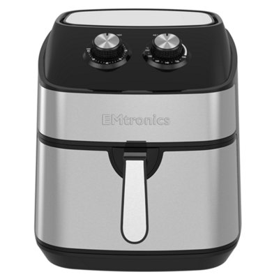 B&Q -  Emafs9S Large 9 Litre Air Fryer With 60 Minute TimerStainless Steel