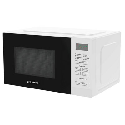 B&Q -  20 Litre White 700W Microwave With 800W GrillTimer And Preset Menu
