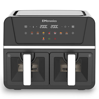 B&Q -  9L Double Basket Air Fryer Black