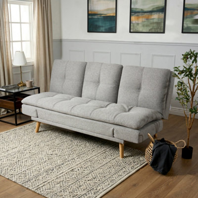 Bravich Soho Click Clack 4-In-1 Convertible 3 Seater Sofa BedLight Grey