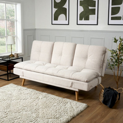 B&Q -  Soho Click Clack 4-In-1 Convertible 3 Seater Sofa BedBeige