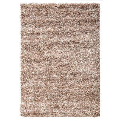 Bravich Mixed Beige Thick Shaggy RugCalifornia160X230Cm (5'4"x7'8") from B&Q