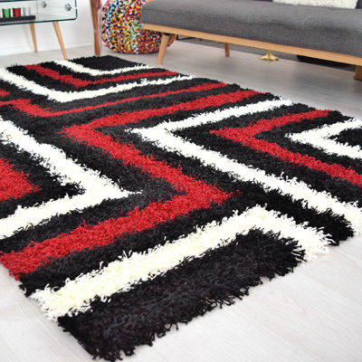 Bravich Red Tides Thick Shaggy RugCalifornia60X230Cm (2'x7'8") from B&Q