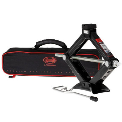 B&Q -  Premium Ultralift Car Scissor Jack 1 Ton With Carry Case Van Suv Vehicle Breakdown Lifting Tool H347100