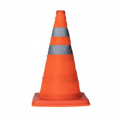Alca Pop-Up Collapsible Emergency Breakdown Warning Traffic Safety Cone 400mm H550250 from B&Q