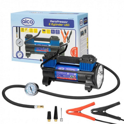 Alca 12V Air Compressor Battery Connected For Car Van Motorhome Tyres Inflatables 60L 100Psi 7Bar 227100 from B&Q