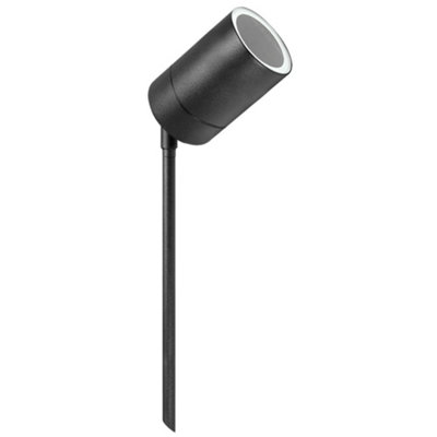 Long Life Lamps Company Garden Outdoor Spike Light Stainless Steel Matt Black Finish 240V Zlc307B from B&Q