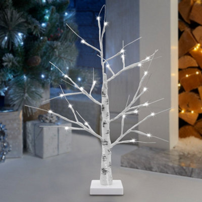 Long Life Lamps Company Led Indoor Christmas Tree White 60Cm 6000K Light Dual Mains And Battery Operated Tree02 from B&Q