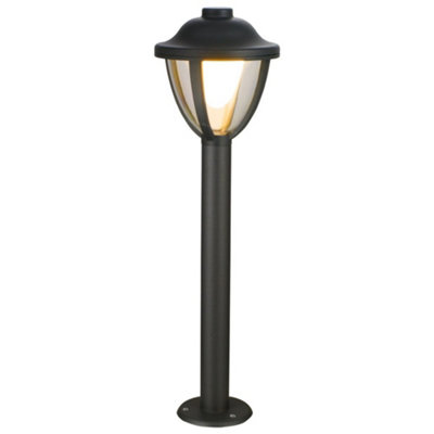 Long Life Lamps Company 12W Led Bollard Outdoor Garden Light Stainless Steel Black Finish Warm White Zlc359Bww from B&Q