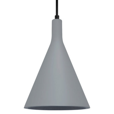 Long Life Lamps Company Ceramic Ceiling Pendant Light Grey Gypsum Lamp Shade K413 from B&Q