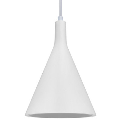 Long Life Lamps Company Ceramic Ceiling Pendant Light White Gypsum Lamp Shade K414 from B&Q