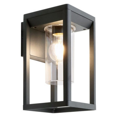 Long Life Lamps Company Outdoor Wall Light Lantern Clear Diffuser Rectangular Lantern Zlc376 With Led 4W Warm from B&Q