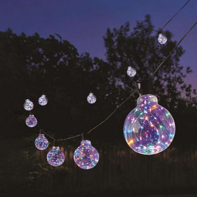 My Smart Buy Galaxy Festoon Firefly String Lights Multi Coloured 10 Led Connectable Outdoor Garden Lights 9.5M from B&Q