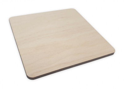 10Cm Square Poplar Ply Wood Blank from B&Q