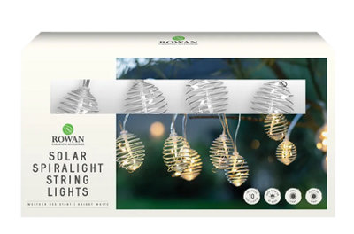 10 Solar Spiral Garden String Lights from B&Q