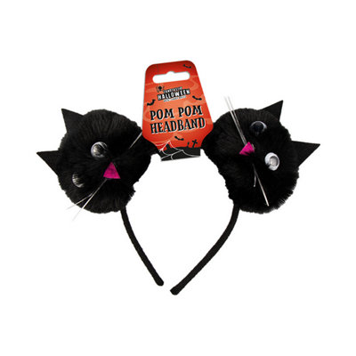 Accessotech Halloween Cat Or Bat Pompom Headband Fancy Dress Costume Accessory One Size from B&Q