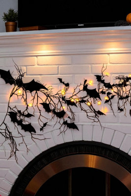  - 6Ft Glowing Vine Tree Light Up Bat Garland