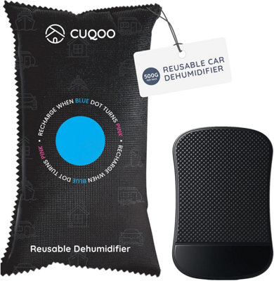 Cuqoo 500G Car Dehumidifier Bag Reusable Moisture Absorber Anti Slip Microwave Reactivated For Condensation Fog from B&Q