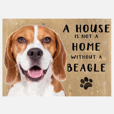 Animal Crackers 20Cm Metal Beagle 'a House Is Not A Home' Hanging Sign from B&Q