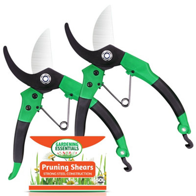 SOL 2Pk 7" Pruning ShearsErgonomic Heavy-Duty Garden Secateurs For TrimmingCutting & Deadheading Plants & Flowers from B&Q