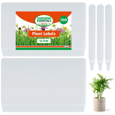 B&Q -  100Pk Plant Labels PlasticGarden Label Sticks Seed Tags For HerbsFlowers PlantsPlant Label For Outdoor PlantsPlant Tags