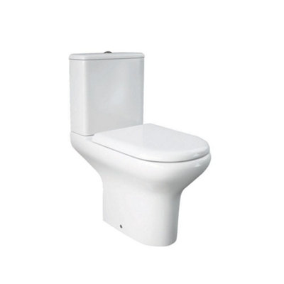 Arley Rak Compact Close Coupled Open Back Wc Toilet Pan Bathroom White (Pan Only) from B&Q