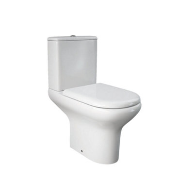 Arley Rak Compact Deluxe Rimless Close Coupled Open Back Wc Pan White (Pan Only) from B&Q