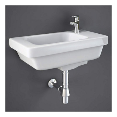Rak Ceramics Resort 450mm X  220mm Cloakroom Basin 1 Tap Hole from B&Q