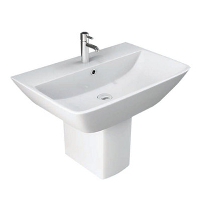 Arley Rak Summit Half Pedestal For 50Cm & 60Cm Bathroom Basin White (Pedestal Only) from B&Q