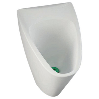 Reina Rak Venice Wall-Mounted Waterless Urinal Bowl Modern Alpine White (Pan Only) from B&Q