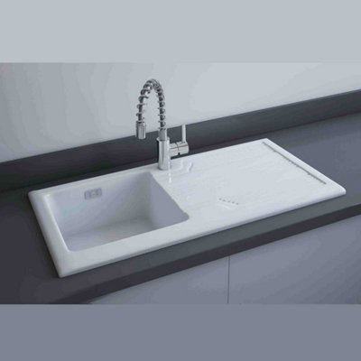Rak Ceramics Gourmet Single Bowl Sink 1010 X 510 Oc176Awha from B&Q