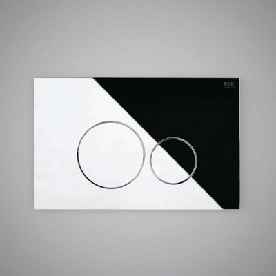 RAK Ceramics Rak Ecofix Round Button Dual Flush Plate Chrome Concealed Cistern 236X152mm from B&Q