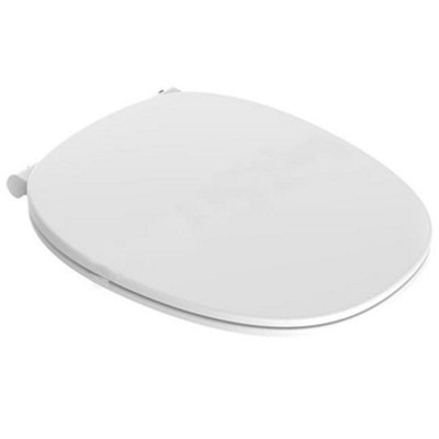 RAK Ceramics Rak Morning Modern Bathroom Oval Quick Release Hinges Soft Close Toilet Urea Seat And Cover Alpine White Finish (Seat Only) from B&Q