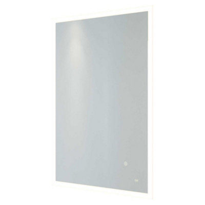 RAK Ceramics Rak Cupid 500X700mm Rectangular Led Illuminated Bathroom Mirror With Touch Sensor & Demister PadIp44Silver from B&Q