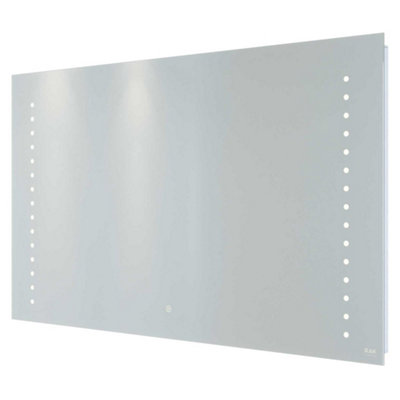 RAK Ceramics Rak Hestia 1000X800mm Rectangular Led Illuminated Bathroom Mirror With Touch Sensor & Demister from B&Q