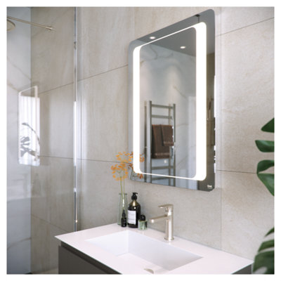 RAK Ceramics Rak Tanzanite 600X800mm Rectangular Illuminated Bathroom Mirror With Touch Sensor & Demister PadIp44 Rated from B&Q