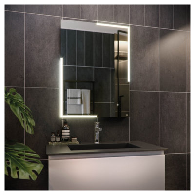 RAK Ceramics Rak Citrine 600X800 Rectangular Illuminated Bathroom Mirror With Touch Sensor & Demister from B&Q