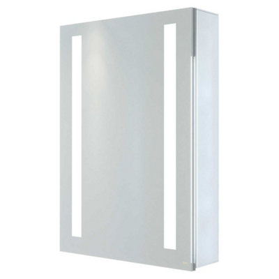 B&Q -  Rak Sagittarius 500X700mm Rectangular Illuminated Bathroom Mirror Cabinet With BluetoothDemister & Shaving Socket