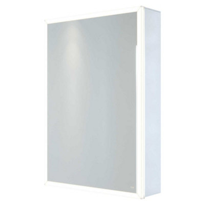 RAK Ceramics Rak Pisces 500X700mm Rectangular Led Illuminated Bathroom Mirror Cabinet With Ir Sensor & Demister from B&Q