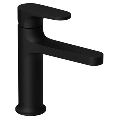 RAK Ceramics Rak Portofino Matt Black Modern Basin Mono Mixer TapSolid Brass Construction15-Year Guarantee from B&Q