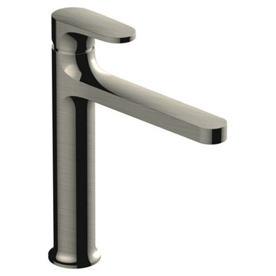 RAK Ceramics Rak Portofino Mid Height Basin Mixer TapBrushed NickelSolid Brass15-Year Guarantee from B&Q