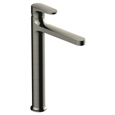 RAK Ceramics Rak Portofino Tall Basin Mixer TapBrushed NickelModern Design & Solid Brass Construction from B&Q