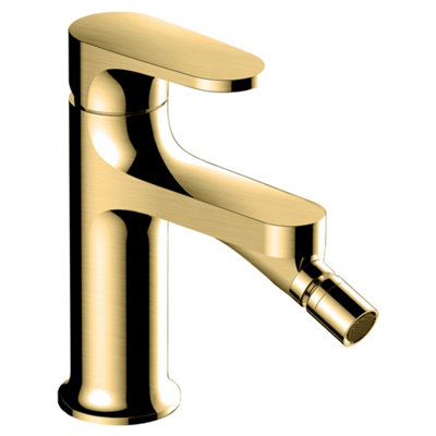 RAK Ceramics Rak Portofino Bidet Brushed Gold Modern Bidet Tap Solid Brass